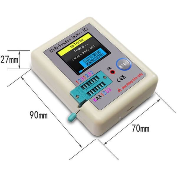 LCR-TC1 Multifunktionel Transistortester med Farve Grafisk Display