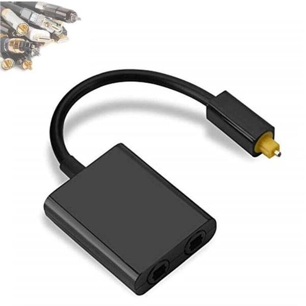 2-i-1 Optisk Lydsplitter, Dobbel Port Fiberoptisk Adapter, Lydsplitter