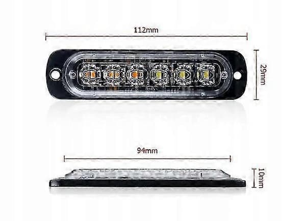 LED-haner LED-strobelys varsellamper 12V 24V Oransje