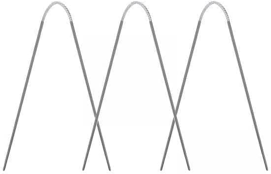 3 stk rundpinner fleksible rundpinner i rustfritt stål DIY strikketilbehør 3,5 mm