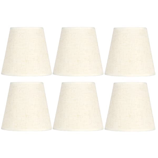 6. Bordlampe Stofflampeskjerm - Benhvit