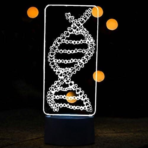 3D Abstrakt LED DNA Natlampe Bordplade Optisk Illusion
