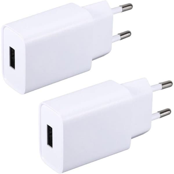 Pakke med 2 USB 5V 2A Opladere, Universal Strømadapter til Smartphones, Tablets og Tilbehør