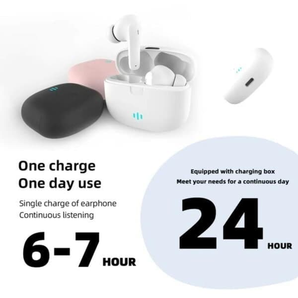 True Wireless Pro TWS Bluetooth Stereo In-Ear Hovedtelefoner USB-C Pink