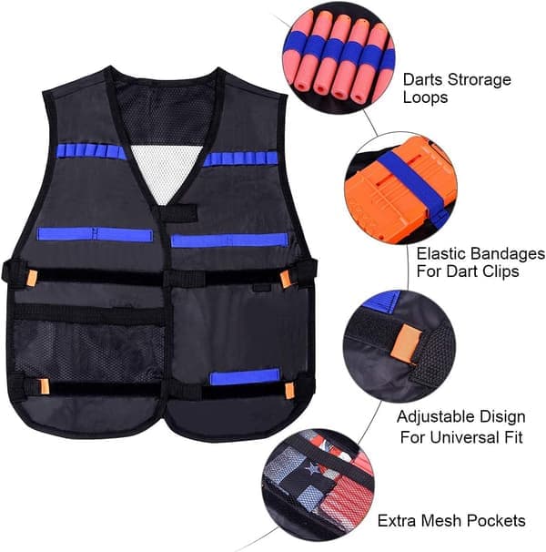 2-pakkaus taktinen liivisarja Nerf N-Strike Elite -setti
