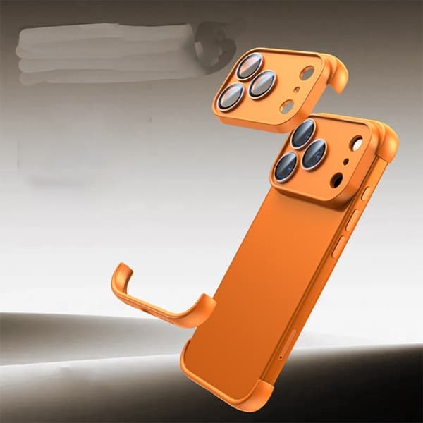 Oransje \"True Borderless\" TPU-deksel kompatibelt med iPhone 17 Pro Max - Støtsikkert og med kamerabeskyttelse