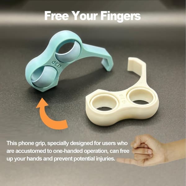 Ergonomisk fingergrep – Telefonholder for lille-/ringfinger, stresslindrende multifunksjonelt design