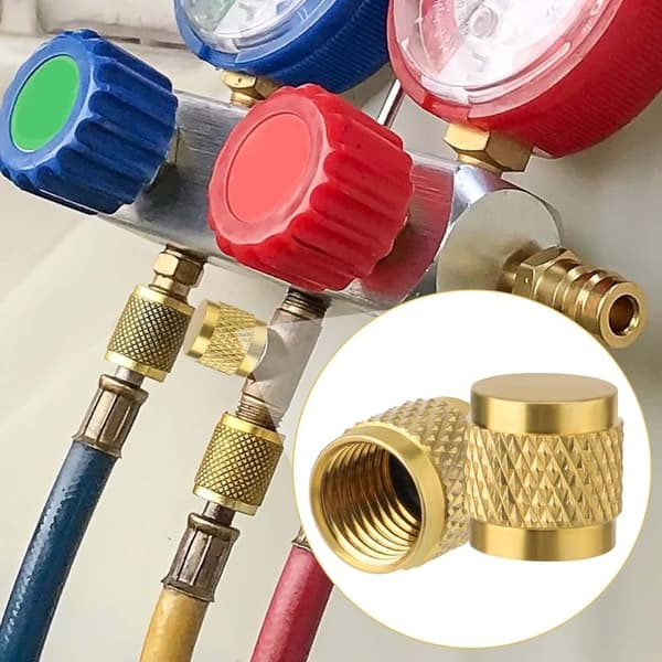 Messingflenshetter – 15 stk 1/4\" med O-ringtetning for AC- og hydraulikksystemer