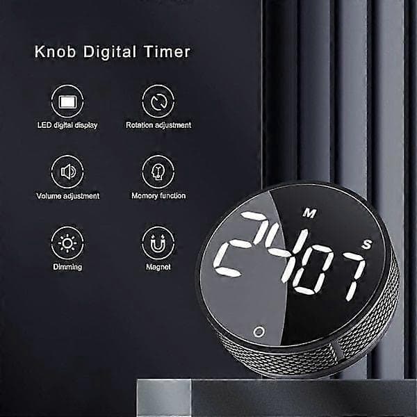 Digital Kjøkkentimer, Visuell Timer Stor LED-skjerm Magnetisk Timer for Klasserom Matlaging Trening Baking Læring Undervisning