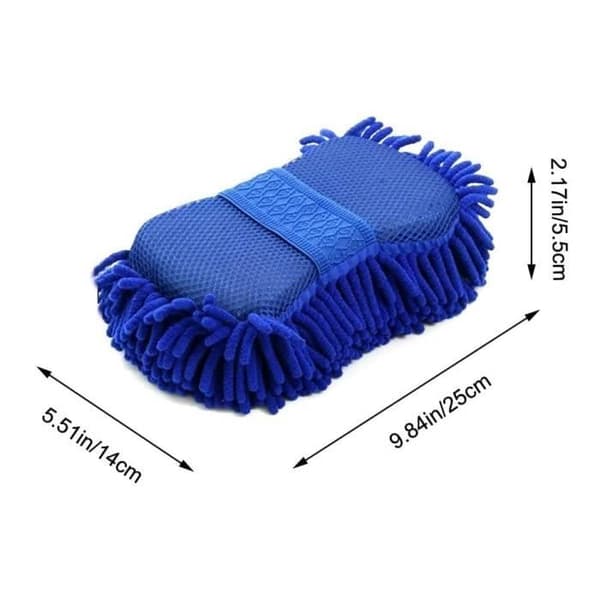 2-delt bilvaskesvamp, ridsefri, mikrofiber bilvaskebørste