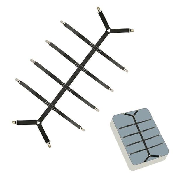 Sort lagenholder - Elastisk strammer - Til dynebetræk, sofa, pude