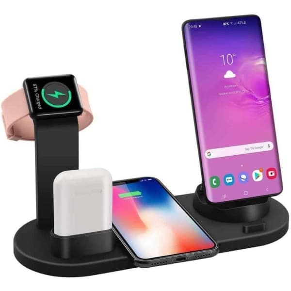Apple ladestasjon for flere enheter, selvjusterende lader, hvit