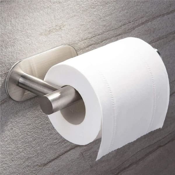 Selvklæbende toiletpapirholder, mat rustfrit stål, toiletpapirdispenser til badeværelse og køkken