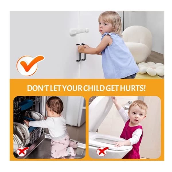 Säkerhetsspärrar - Babysäkerhet - 10 delar - ABS och PVC - Barnskydd