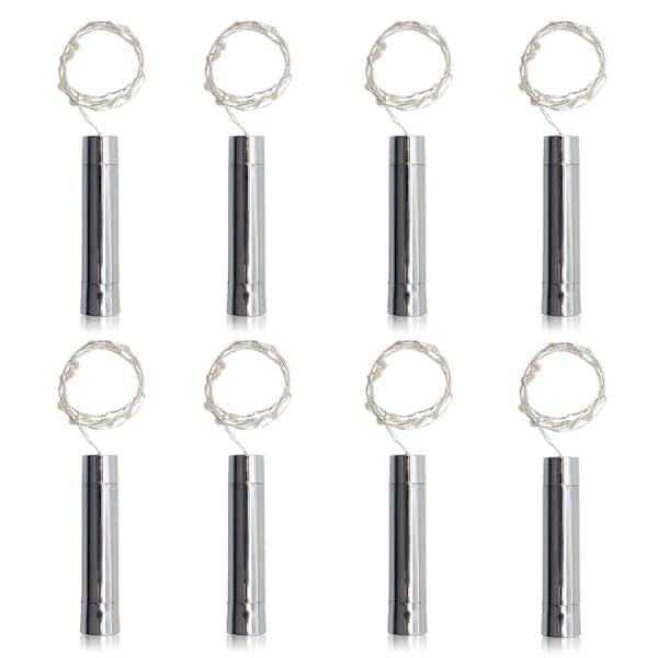 20-pack LED-vinflasklampor, AA-batteridrivna, 1 meter, rent vit-XF33-