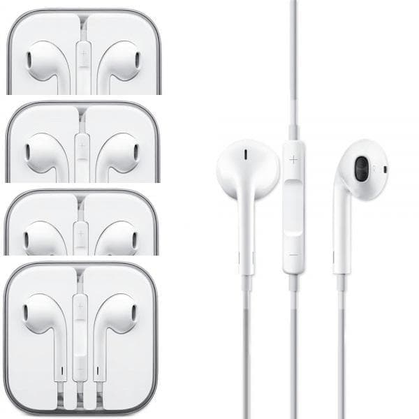 4-pack iPhone-kompatibla hörlurar med mikrofon och volymkontroll