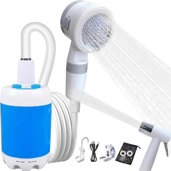 Oppladbar Campingdusjpumpe - Justerbar Strømning for Reise