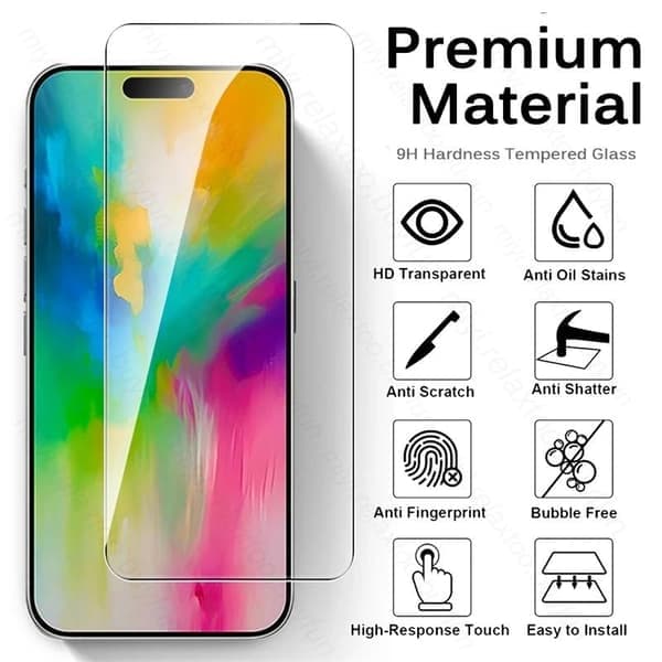 Skärmskydd – 4-pack 9H härdat glas för iPhone 16e/16/17/Pro/Max/Air – Välj modell For Iphone 17 ProMax