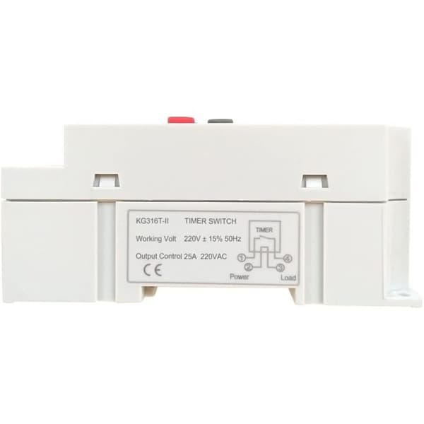 Digital programmerbar timer AC 220V 25A – 16 på/av-inställningar – DIN-skena med LCD-klocka – 220V strömförsörjning