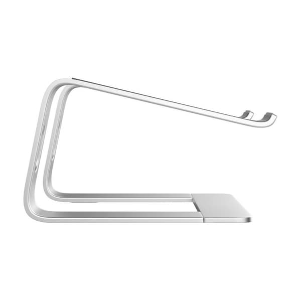 Aluminium laptopstativ, ergonomisk avtakbart datastativ, laptopstativ kompatibelt med bærbare datamaskiner (sølvmetall)