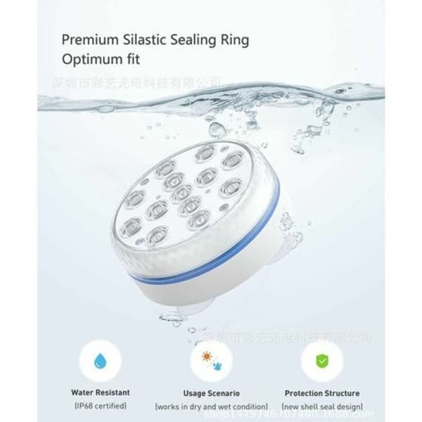 Lay-Z-Spa boblebadlys tilbehør 7 farger LED undervannslys