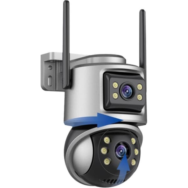 Utendørs WiFi IP-kamera - PTZ-rotasjon - Smart hjemmesikkerhet - Dobbel HD-linse - IR nattsyn - 360° full overvåking