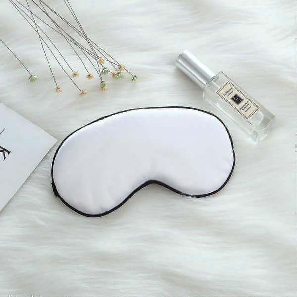 Sovmask, justerbar sovmask i siden för tupplurar, resor, flygplan (2-pack svart)