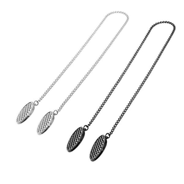 Pyyheklipsit - Metalliketjuklipsit - 2 kappaletta - Hopea ja pronssi - 50 cm pitkä