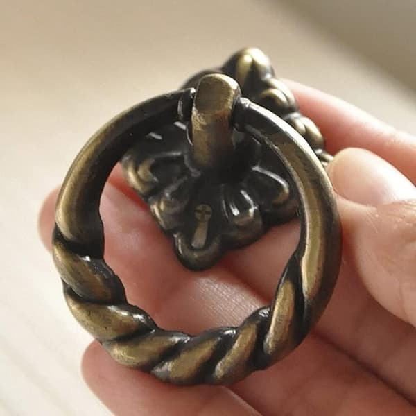 8 stk Trækgreb Vintage Knapper, Bronze Antik Møbelknapper, Velegnet til Skabe, Kommoder, Møbler osv. (Bronze)