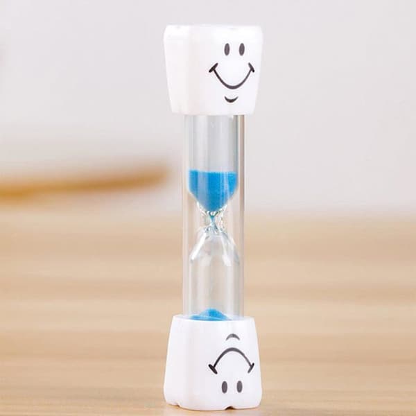 Smiley Face Tandborstningsklocka - 3 minuter - Badrumstillbehör för barn - Blå - 3-pack