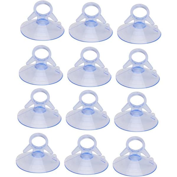 12 sugkoppar, transparenta plastringar, akvarierörsfäste, bilfönster