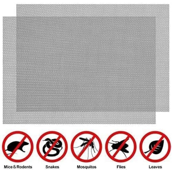 2 stk. rustfrit stål 20 mesh metal ventilationsnet insektnet