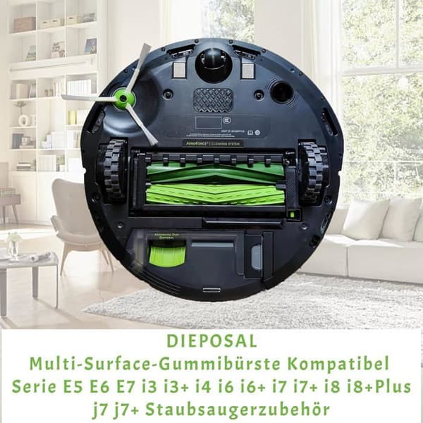 2 børstesett for iRobot E5/E6/i7/i7+/i3/i3+, reservedeler