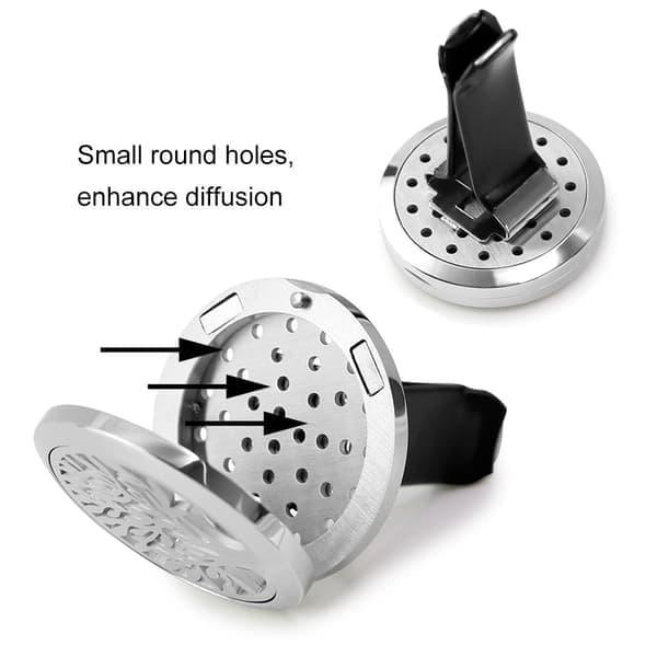 2 stk 30 mm bildiffuserventilklips, aromaterapi eterisk oljediffuser med magnetisk lukking, vaskbare puter for eterisk oljehobby, dobbel