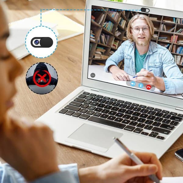 8 STK ultratynt webkameradeksel, bærbart for datamaskiner og smarttelefoner.