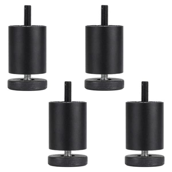4 Stykker Aluminiumslegering Møbelben Sofa Bord TV-stander Støttefødder Sort 8cm Slidset
