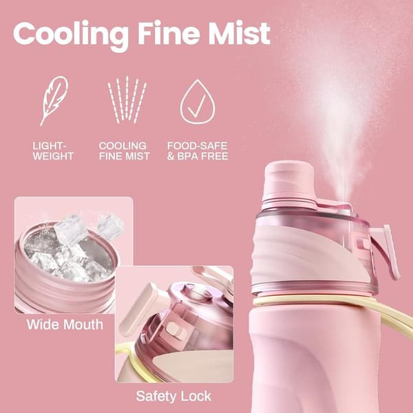 Isoleret sprayflaske – 750 ml rustfrit stål med forstøverfunktion – Pink