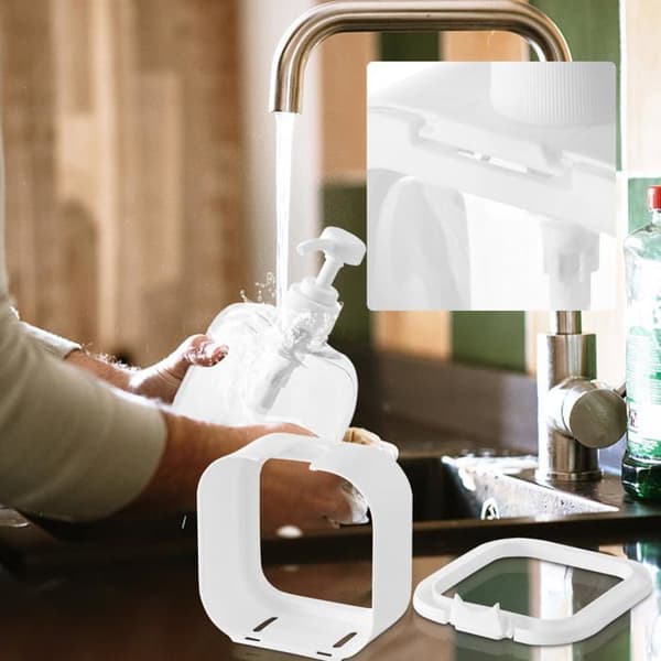 Flytande tvåldispenser 300ml 2-pack - 2 stycken, transparent, 300ml - köksbadrumsflaska för schampo, duschgel