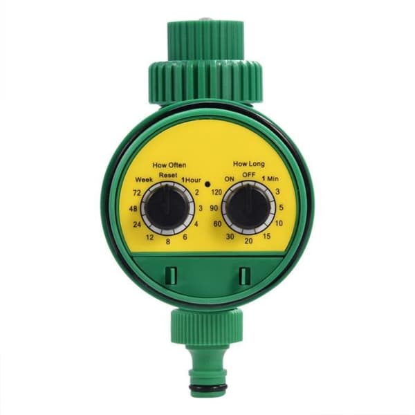 Multifunktionel havevandings-timer med to automatiske drejeknapper, elektronisk vandings-timer-controller