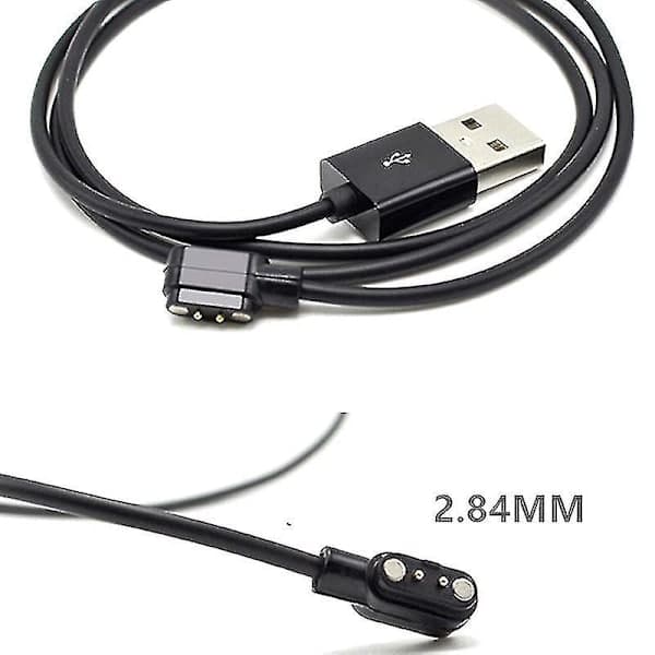 Magnetisk opladerkabel til smartwatch med magnetisk stik 2pin 2.84mm