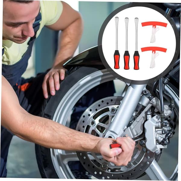 Däckreparationssats - Däckjärn i mangan- och kiselstål - För motorcykel, ATV, gräsklippare - 1 set