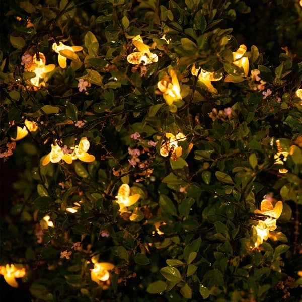 Aurinkokennovalot mehiläisillä 7 m 50 LED-valoa