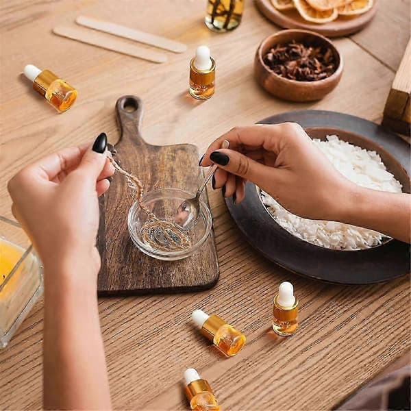 100 stk. mini glasdråbeflasker i bulk, klare æteriske oliedråbeflasker, små glasprøvebeholdere 1 ml