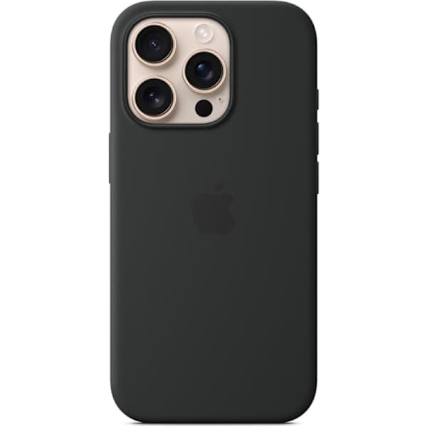 Apple silikonikuori MagSafella iPhone 16 Prolle - Musta