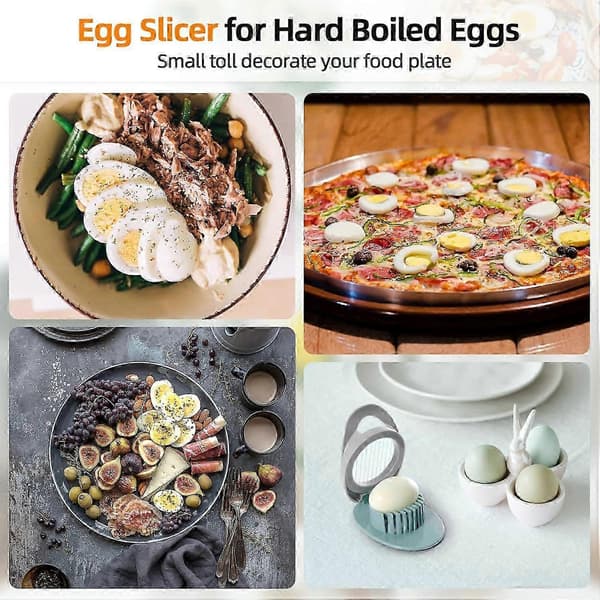 Eggeskjærer for hardkokt egg, eggeskjærer i rustfritt stål, eggesalatmaskin, kokt eggkutter