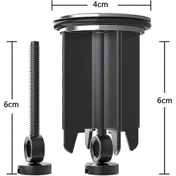 Universal diskpropp 40 mm krom avloppspropp med gummitätning för badrumsbidet