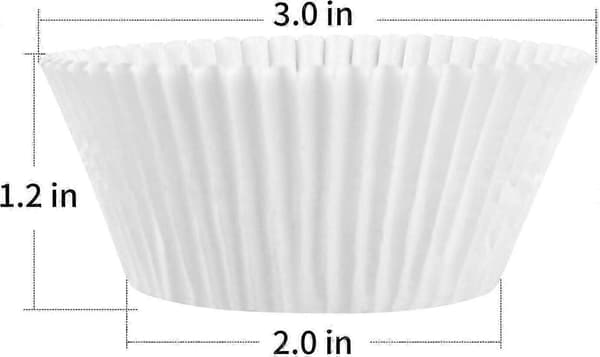 500-pak Standard Naturlige Cupcakeforme - Fedtafvisende Bageforme af Papir (Hvid)