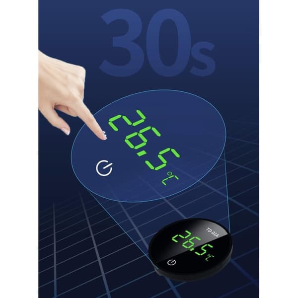 Akvarietermometer, berøringsskjerm LED-display akvarietermometer, høy presisjon, oppladbart