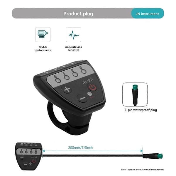 Ebike G20 Display 36V48V 5-bens Vandtæt Stik Display LED Instrument til Elcykel Int