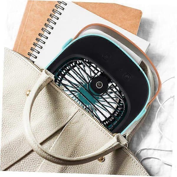 1 sæt kompakt USB-bordventilator Stille køleventilator USB-opladning, blå
